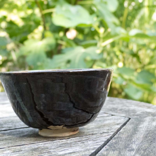 kleine Teeschale, hasenfellglasur, ø10cm,Höhe 6cm,40€