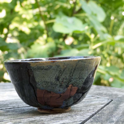 kleine Teeschale, hasenfellglasur, ø10cm,Höhe 6cm,40€