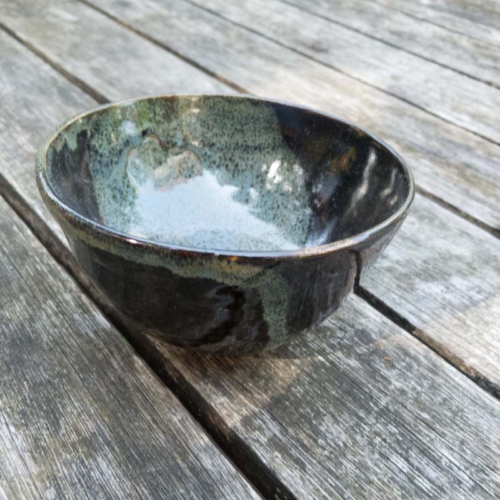 kleine Teeschale, hasenfellglasur, ø10cm,Höhe 6cm,40€