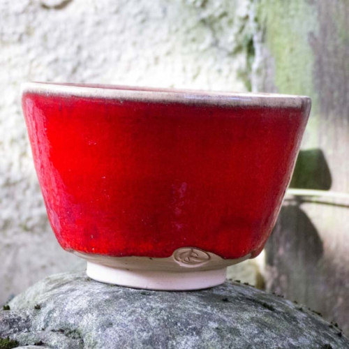 Teeschale, feuerrot, ø9,5cm, Höhe 6cm, 45€