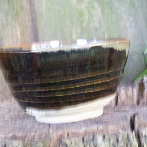 kleine Schale, Hasenfellglasur, ø 9,2cm, Höhe 5cm, 35€