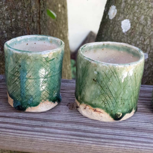 12 Espressoschälchen, Oribe, ø 5-6cm, Höhe 5-6cm, Stück 10€ oder alle für 100€