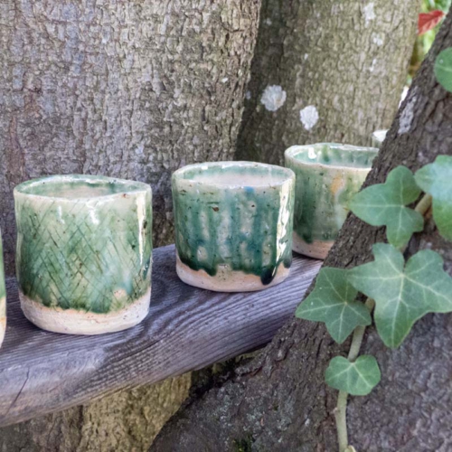 12 Espressoschälchen, Oribe, ø 5-6cm, Höhe 5-6cm, Stück 10€ oder alle für 100€