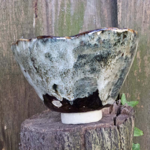 grosse Schale, Hasenfell, Glasschmelze innen,, ø 18,5cm, Höhe 12cm, 120,00€