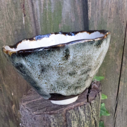 grosse Schale, Hasenfell, Glasschmelze innen,, ø 18,5cm, Höhe 12cm, 120,00€