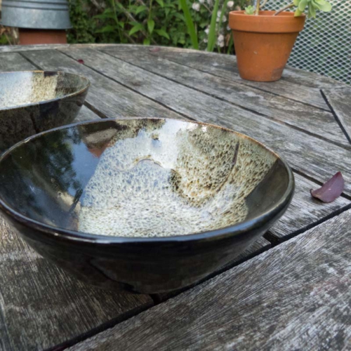 3 Hasenfellschalen mt verschiedenen Farben, ø 12cm, Höhe 6cm, zusammen 90€, einzeln 35€