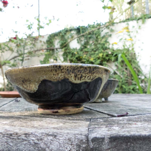 3 Hasenfellschalen mt verschiedenen Farben, ø 12cm, Höhe 6cm, zusammen 90€, einzeln 35€