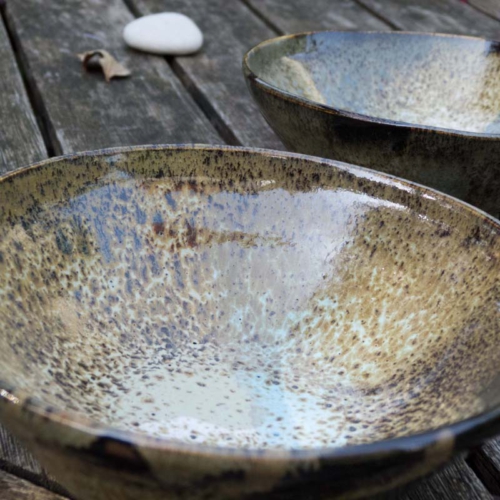 3 Hasenfellschalen mt verschiedenen Farben, ø 12cm, Höhe 6cm, zusammen 90€, einzeln 35€