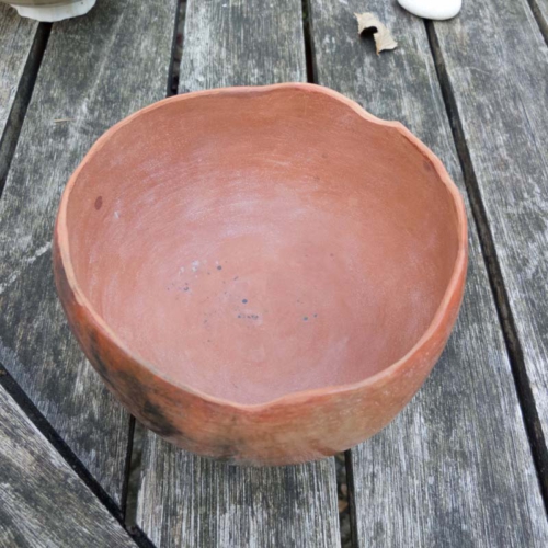 Handgeformte Schale 3, poliert, Rakubrand, ø 12cm, Höhe 9cm, 65€