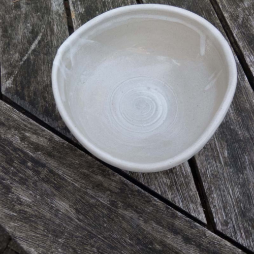 'dreieckige' Schale, Transparent, ø 13cm, Höhe 6cm, 25€