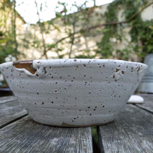 Schale, Shino/Ascheglasur, ø 15cm, Höhe 5,5cm, 20€