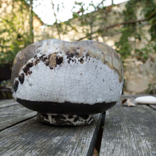 Raku Teeschale, verschiedene Glasuren, ø 10,5cm, Höhe 7cm, 45€