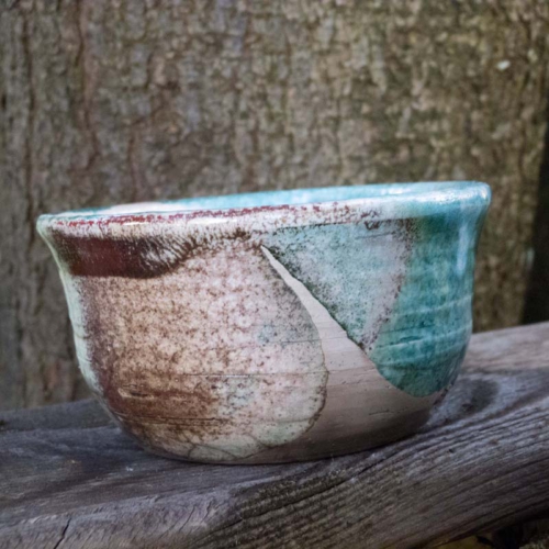 Rakutopf, türkis und transparent, ø 10,5cm, Höhe 5,5cm, 25€