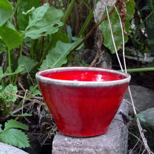roter Topf, Fertigglasur, ø 11,5cm, Höhe 7cm, 15€