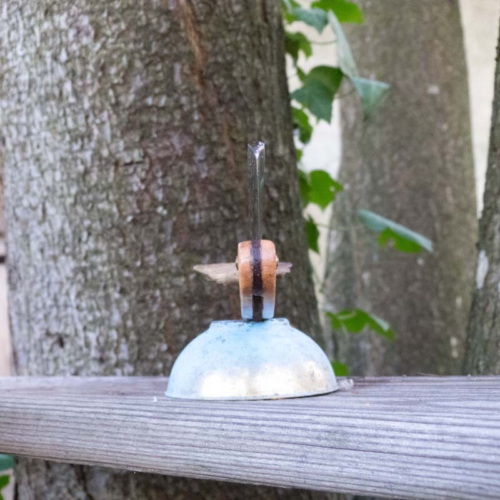 Richard Abraham Herder Solingen, 17 mm breit, vollhohl, neu aufgebaut, Schale aus Olivenholz, mit Schellack behandelt, 80€